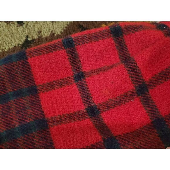 Vintage Ralph Lauren Shirt Jacket Women's Medium Petite Red Wool Flannel Zip - Picture 6 of 6